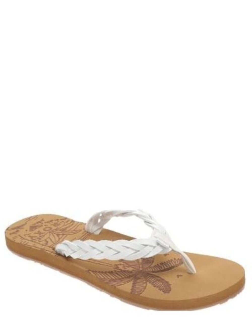 29$ ROXY Feel Breezie Thong Flip Flops Sandals Women's Size 9 M US White